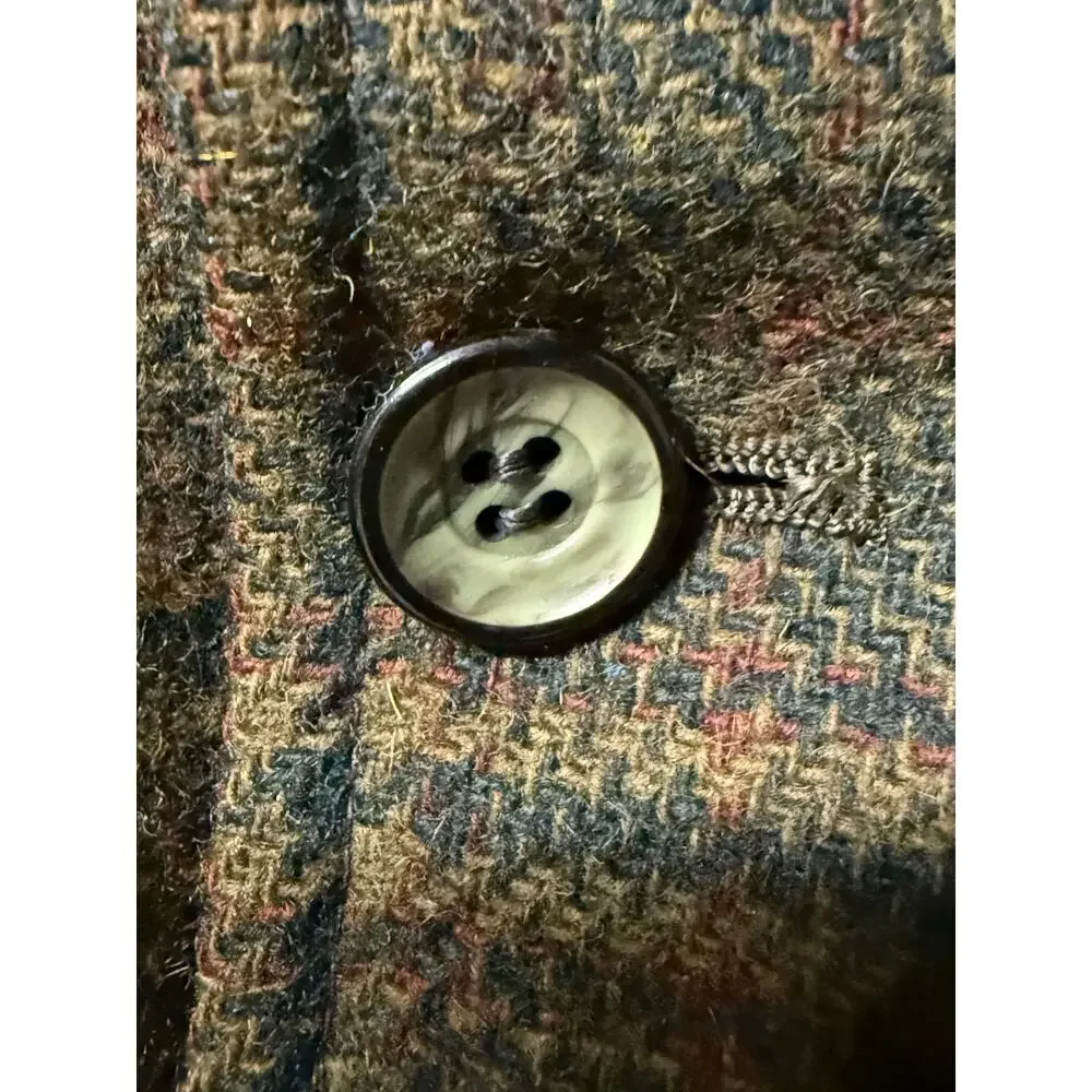 Vintage Men's‎ Warren Sewell Tweed Herringbone Sport Coat Blazer Green Red Blue